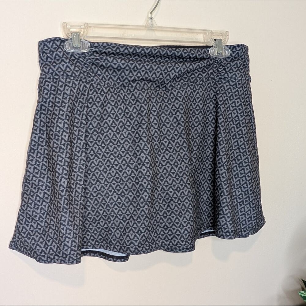 prAna Printed Active Skort – Gray & Black – Size Medium